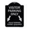 Signmission Parking Area Visitors Parking Only Valid Parking Permit Required with Both Side Down, BS-1824-23469 A-DES-BS-1824-23469 - alternate 1